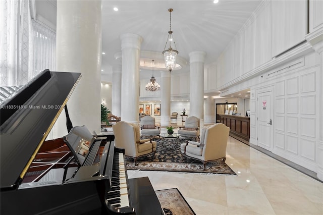 3530 Mystic Pointe Dr Unit 1714, Aventura, FL 33180 - community lobby with recessed lighting and a high ceiling