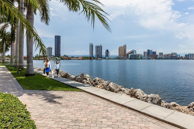 3530 Mystic Pointe Dr Unit 1714, Aventura, FL 33180 - water view with skyline