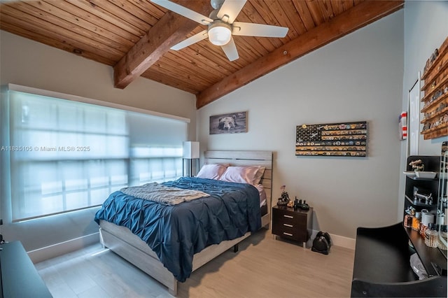 10391 Jasmine Ct, Pembroke Pines, FL 33026 - bedroom with wooden ceiling, a ceiling fan, and wood finished floors
