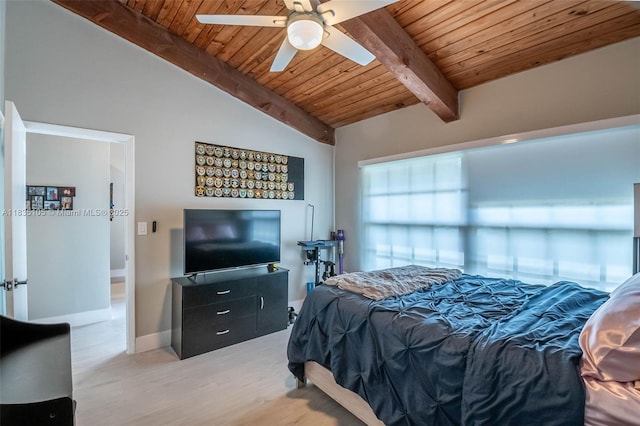 10391 Jasmine Ct, Pembroke Pines, FL 33026 - bedroom with wood ceiling, light wood-type flooring, and ceiling fan