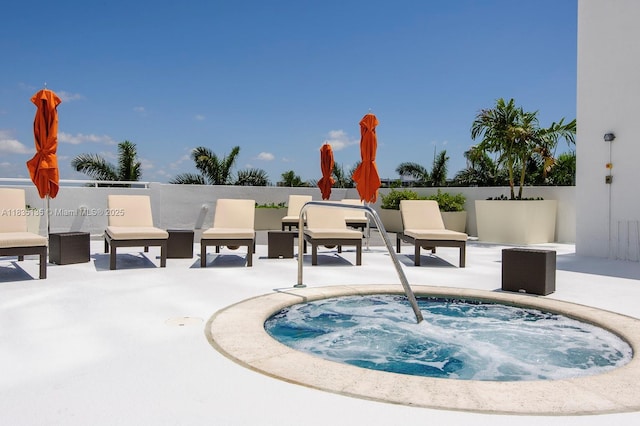 1871 NW S River Dr Unit 1904, Miami, FL 33125 - view of pool featuring a patio and an in-ground hot tub