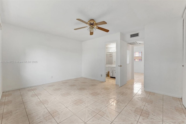 4341 NW 16th St Unit 203, Lauderhill, FL 33313 - empty room with a ceiling fan and light tile patterned flooring