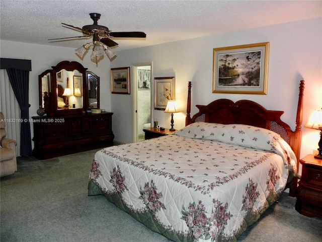 8225 SW 97th St, Miami, FL 33156 - carpeted bedroom featuring ceiling fan and a textured ceiling