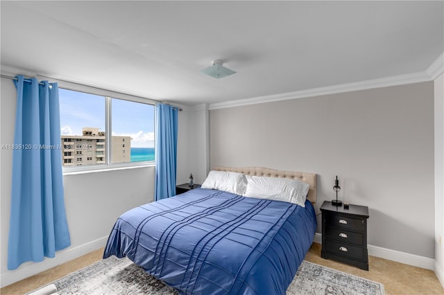 401 Ocean Dr Unit 1024, Miami Beach, FL 33139 - bedroom featuring ornamental molding and baseboards