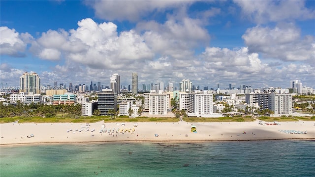 401 Ocean Dr Unit 1024, Miami Beach, FL 33139 - drone / aerial view of extended coastline and skyline