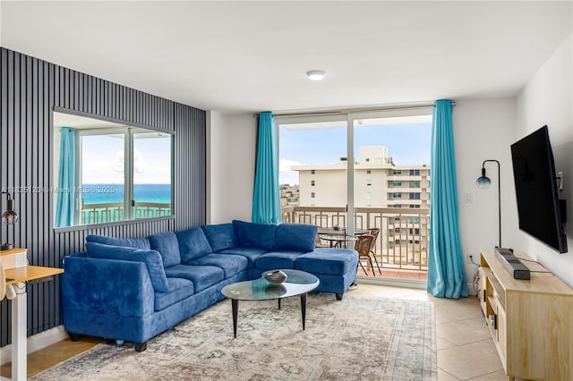 401 Ocean Dr Unit 1024, Miami Beach, FL 33139 - living area with light tile patterned flooring and healthy amount of natural light