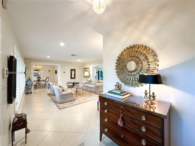 8225 SW 151st St, Palmetto Bay, FL 33158 - living area with light tile patterned floors, plenty of natural light, and recessed lighting