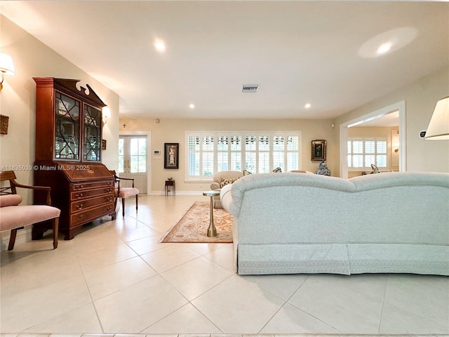 8225 SW 151st St, Palmetto Bay, FL 33158 - living room featuring recessed lighting and tile patterned flooring