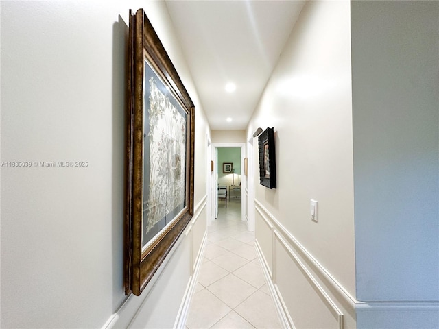 8225 SW 151st St, Palmetto Bay, FL 33158 - hallway with light tile patterned floors and recessed lighting