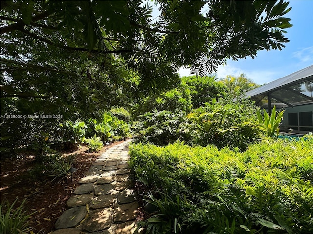 8225 SW 151st St, Palmetto Bay, FL 33158 - view of yard with glass enclosure