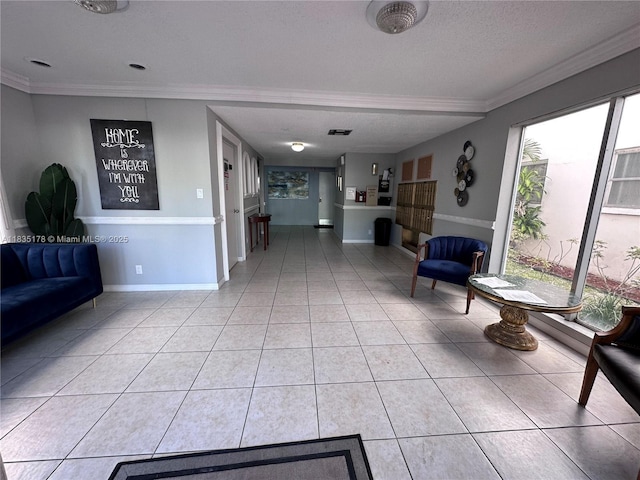 2251 NW 48th Ter Unit 214, Lauderhill, FL 33313 - community lobby with crown molding and a textured ceiling