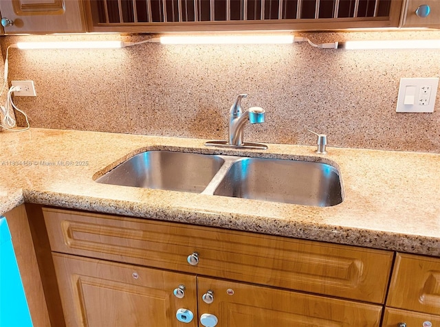 3545 NE 166th St Unit 805, North Miami Beach, FL 33160 - kitchen view of decorative backsplash and light stone countertops