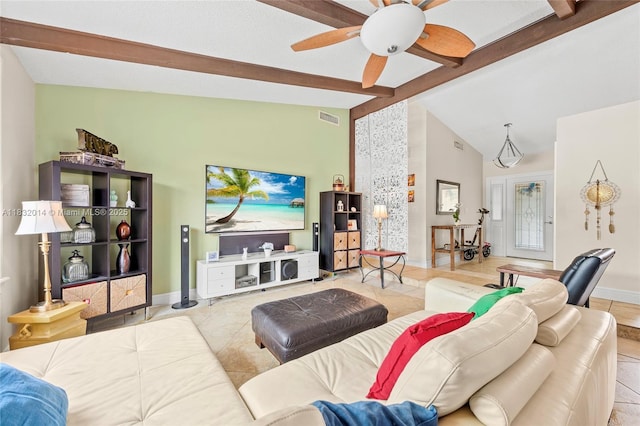 17130 SW 93rd Ave, Palmetto Bay, FL 33157 - living area with tile patterned floors and ceiling fan