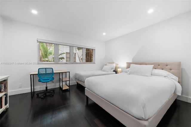 1231 96th St, Bay Harbor Islands, FL 33154 - bedroom featuring recessed lighting and dark wood-type flooring