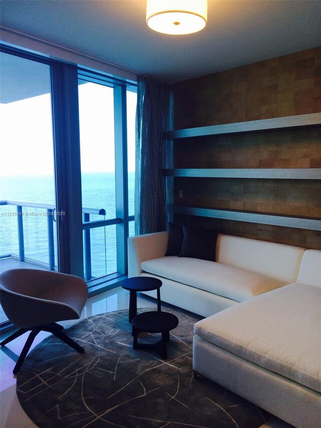 17121 Collins Ave Unit 2803, Sunny Isles Beach, FL 33160 - living area with a water view