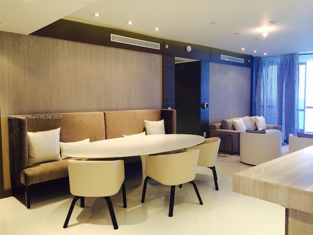 17121 Collins Ave Unit 2803, Sunny Isles Beach, FL 33160 - dining area featuring light tile patterned floors and recessed lighting