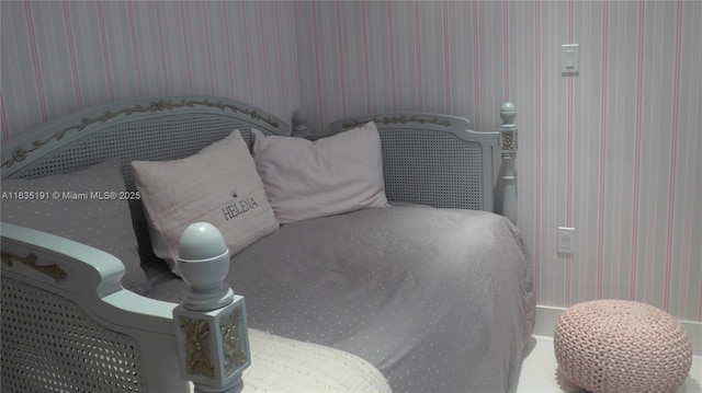 17121 Collins Ave Unit 2803, Sunny Isles Beach, FL 33160 - bedroom with wallpapered walls