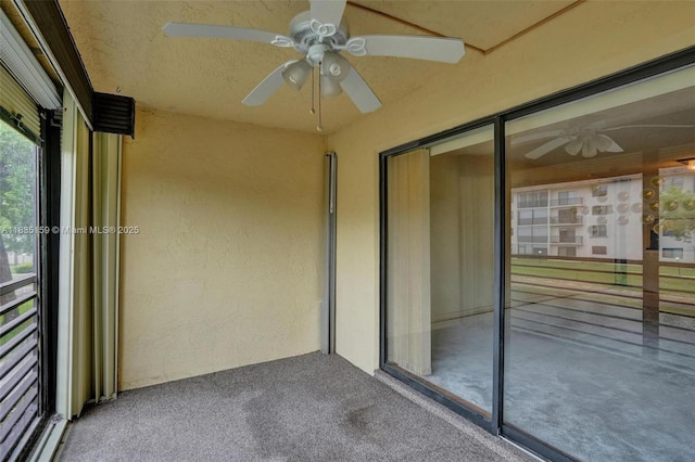 4965 E Sabal Palm Blvd Unit 207, Tamarac, FL 33319 - unfurnished sunroom with ceiling fan
