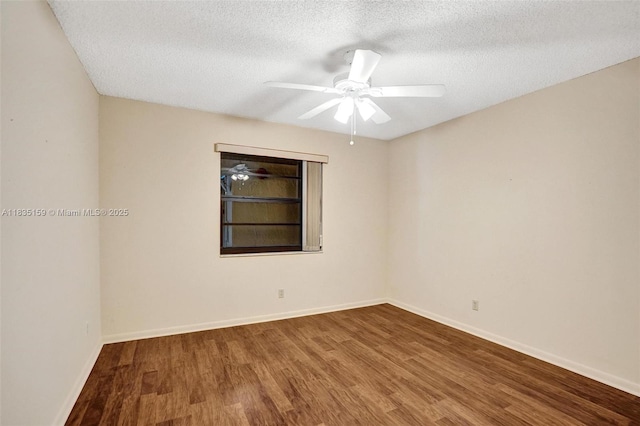 4965 E Sabal Palm Blvd Unit 207, Tamarac, FL 33319 - unfurnished room with wood finished floors, a textured ceiling, and a ceiling fan