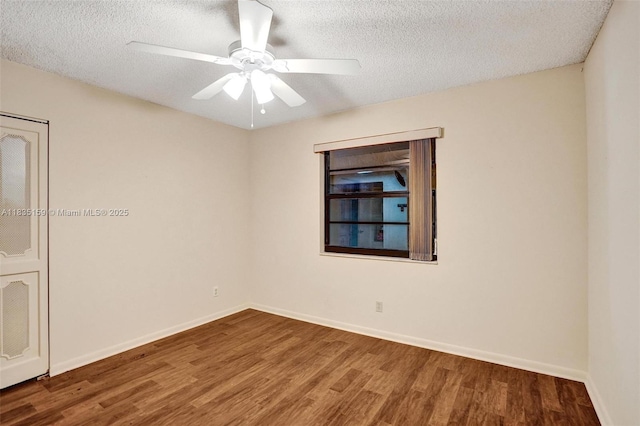 4965 E Sabal Palm Blvd Unit 207, Tamarac, FL 33319 - unfurnished room featuring wood finished floors, a textured ceiling, and a ceiling fan
