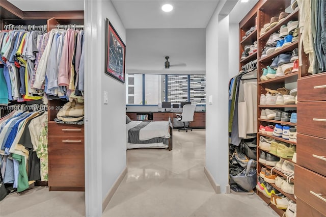 333 Las Olas Way Unit 405, Fort Lauderdale, FL 33301 - walk in closet with ceiling fan