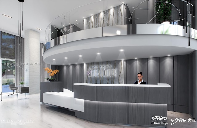 333 Las Olas Way Unit 405, Fort Lauderdale, FL 33301 - reception featuring a towering ceiling