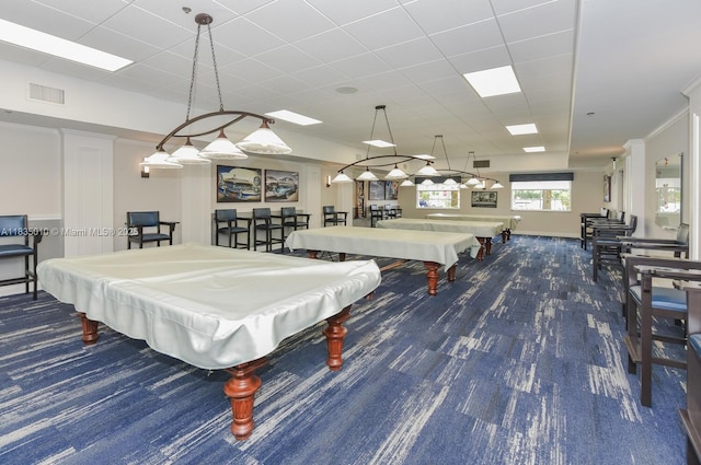 5570 Royal Lake Cir, Boynton Beach, FL 33437 - recreation room with billiards and carpet flooring