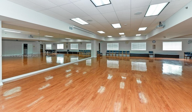 5570 Royal Lake Cir, Boynton Beach, FL 33437 - empty room with wood finished floors and a paneled ceiling