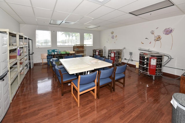 5570 Royal Lake Cir, Boynton Beach, FL 33437 - dining room with a paneled ceiling and wood finished floors