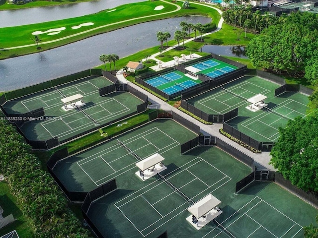 8018 Aberdeen Dr Unit 202, Boynton Beach, FL 33472 - drone / aerial view of a nearby body of water and a golf club