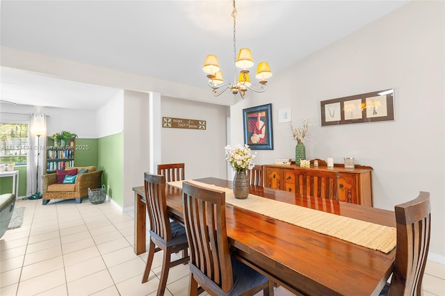 5001 SW 11th Cir, Margate, FL 33068 - dining area with light tile patterned flooring and a chandelier
