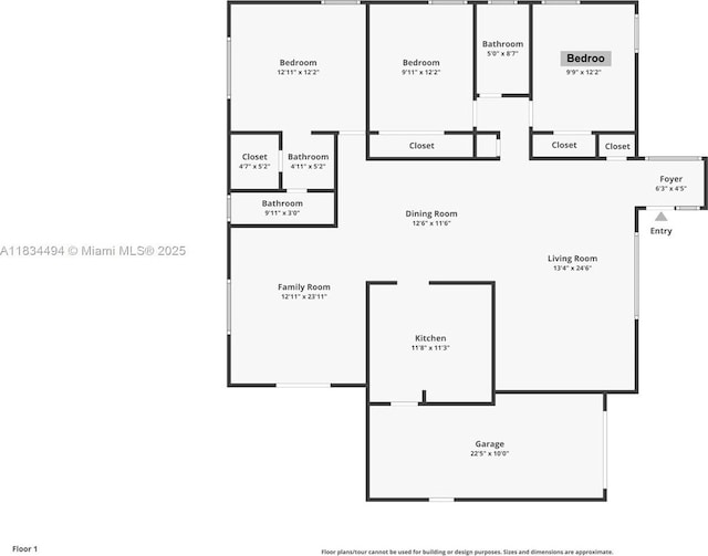 5001 SW 11th Cir, Margate, FL 33068 - view of floor plan / room layout