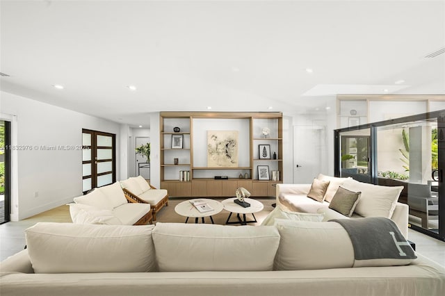 15121 SW 69th Ct, Palmetto Bay, FL 33158 - living area with recessed lighting and baseboards