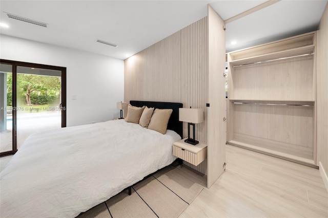 15121 SW 69th Ct, Palmetto Bay, FL 33158 - bedroom featuring access to outside, recessed lighting, and wood finished floors