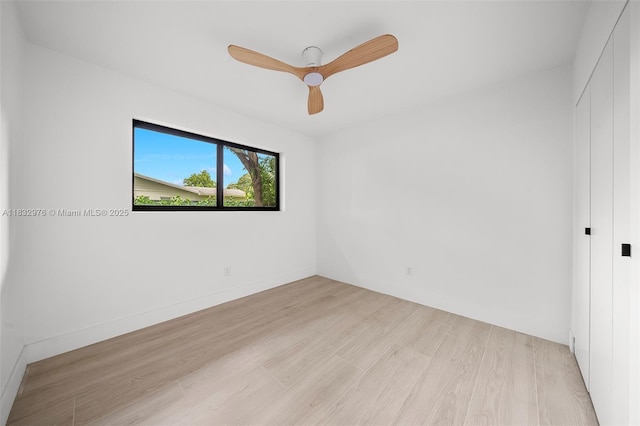 15121 SW 69th Ct, Palmetto Bay, FL 33158 - unfurnished room with light wood-style flooring and ceiling fan
