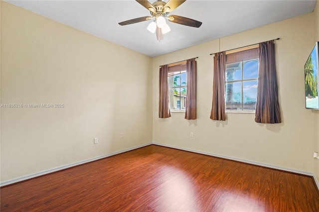 604 SW 107th Ave Unit 706, Pembroke Pines, FL 33025 - unfurnished room featuring wood finished floors and a ceiling fan