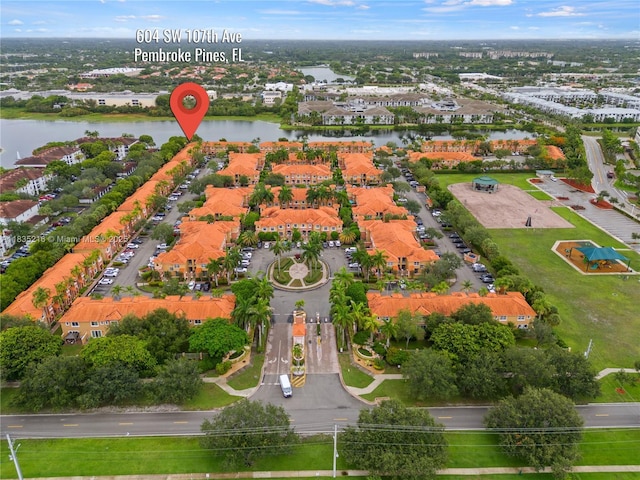 604 SW 107th Ave Unit 706, Pembroke Pines, FL 33025 - aerial view of residential area with a large body of water