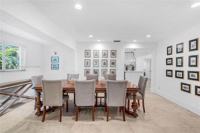 10821 SW 92nd Ave, Miami, FL 33176 - dining room featuring recessed lighting and light tile patterned floors
