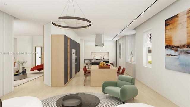 531 Stonemont Dr, Weston, FL 33326 - dining space featuring light wood-style flooring and baseboards