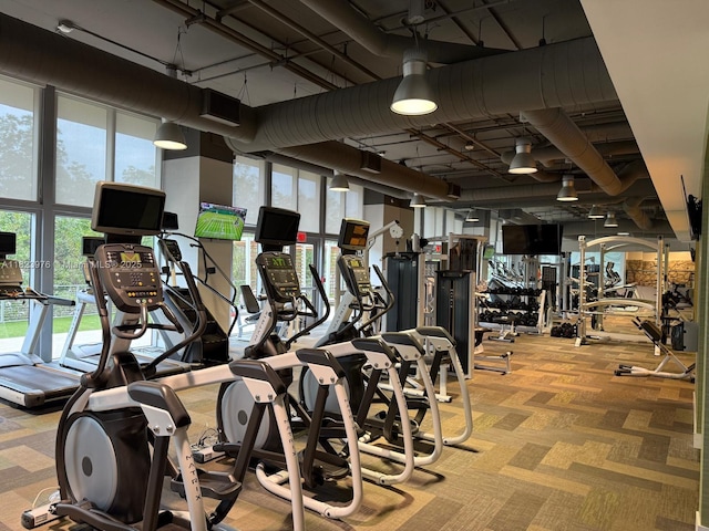 16385 Biscayne Blvd Unit 301, North Miami Beach, FL 33160 - gym featuring light colored carpet
