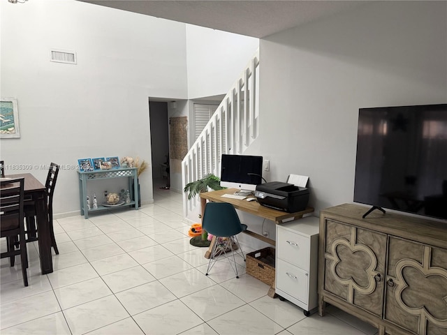 17048 NW 66th Ct, Miami Lakes, FL 33015 - home office with light tile patterned floors