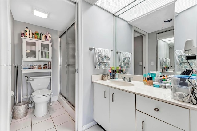 1300 SW 125th Ave Unit 406K, Pembroke Pines, FL 33027 - full bath with vanity, tile patterned flooring, and a stall shower