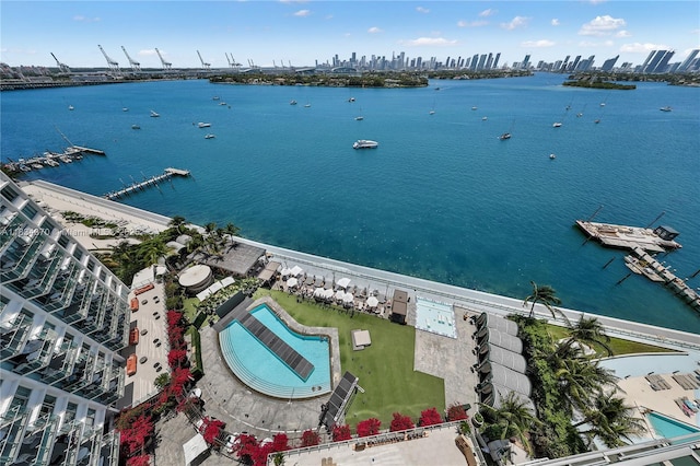 1100 W Ave Unit 1614, Miami Beach, FL 33139 - bird's eye view of skyline and a large body of water