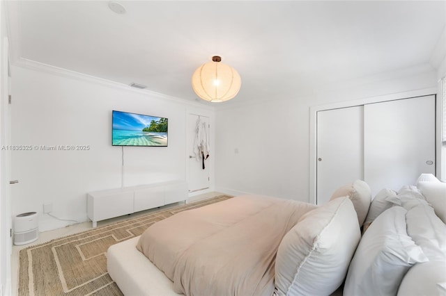2485 SW 19th Ter, Miami, FL 33145 - bedroom featuring crown molding