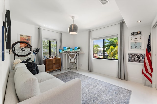 2485 SW 19th Ter, Miami, FL 33145 - living room featuring plenty of natural light and recessed lighting