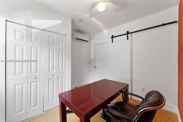 2485 SW 19th Ter, Miami, FL 33145 - office space featuring a wall mounted air conditioner and ceiling fan