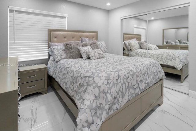 1158 W 41st St Unit 87, Hialeah, FL 33012 - bedroom with marble finish floors and recessed lighting