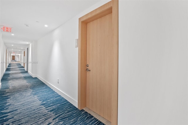 90 SW 3rd St Unit 3810, Miami, FL 33130 - hall featuring recessed lighting and carpet