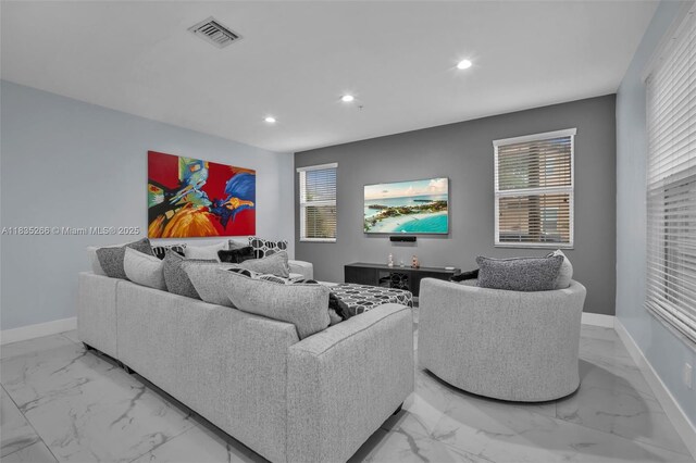 14646 SW 13th St, Pembroke Pines, FL 33027 - staircase with marble finish floors and recessed lighting