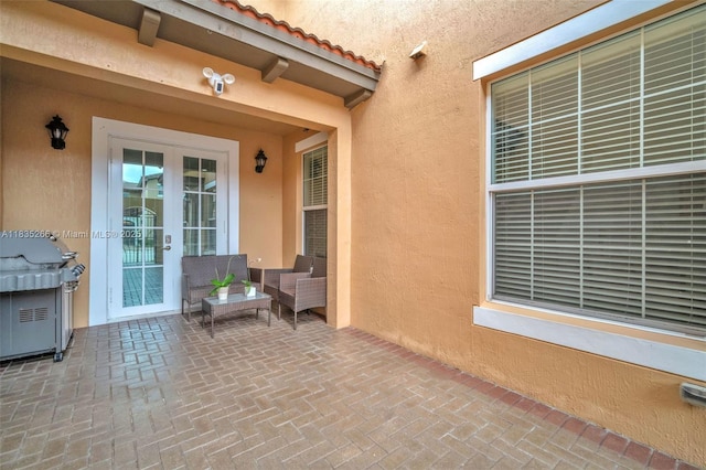 14646 SW 13th St, Pembroke Pines, FL 33027 - view of patio with grilling area and french doors